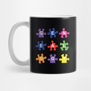 Genealogy Jigsaw Puzzle Pieces Mug